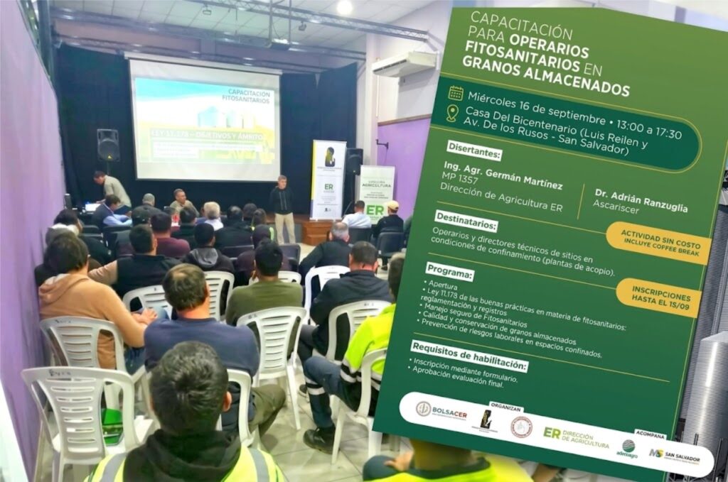 Capacitación sobre fitosanitarios y manejo seguro en granos almacenados